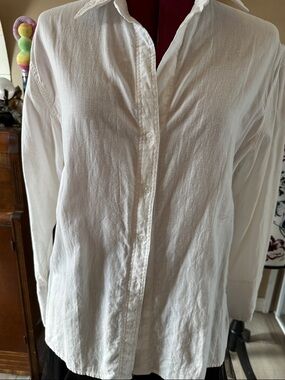 Classic White Button-Up Shirt